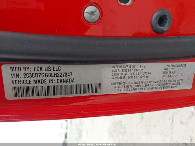 2020 DODGE CHALLENGER SXT 9