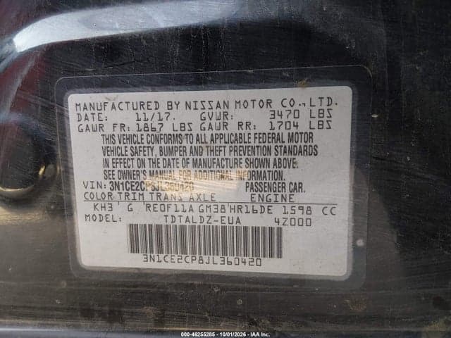 2018 NISSAN VERSA NOTE SV 9