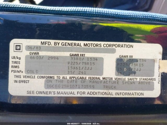 1983 CHEVY G20 9