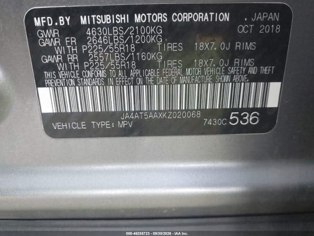 2019 MITSUBISHI ECLIPSE CROSS SE 9