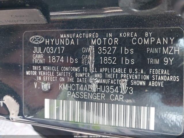2017 HYUNDAI ACCENT SE 9