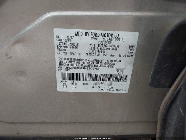 2017 FORD EDGE SE 9