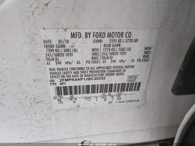 2018 FORD EDGE SPORT 9