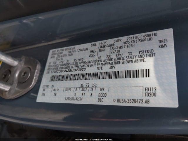 2025 FORD ESCAPE ACTIVE 9