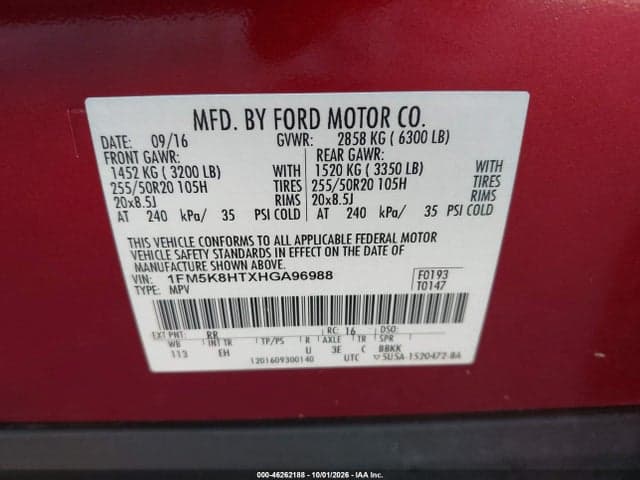 2017 FORD EXPLORER PLATINUM 9