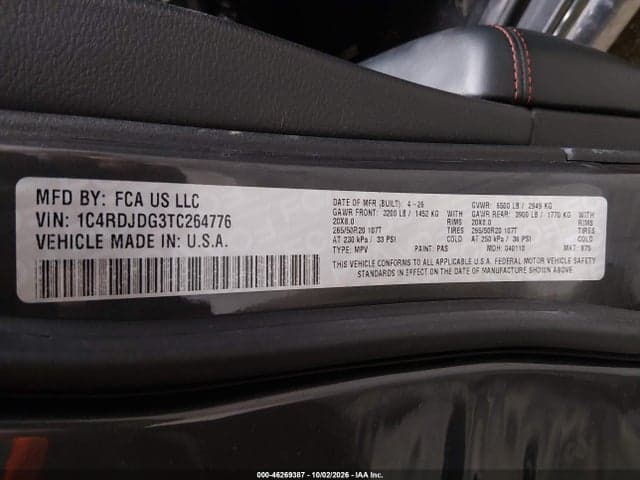 2026 DODGE DURANGO GT AWD 9