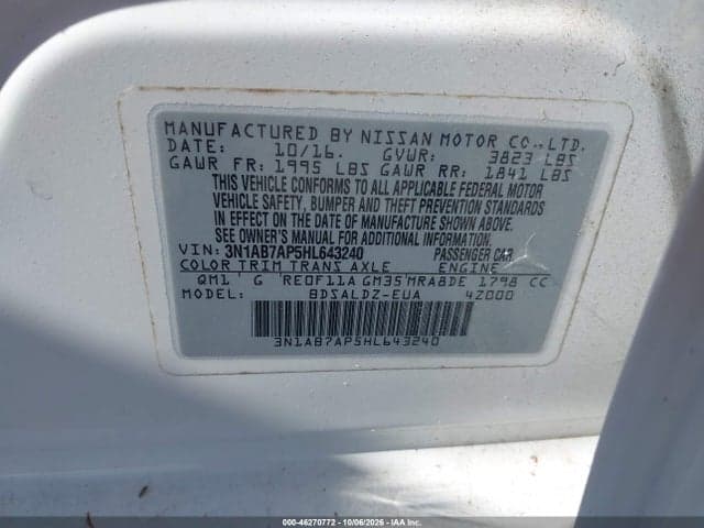 2017 NISSAN SENTRA SV 9