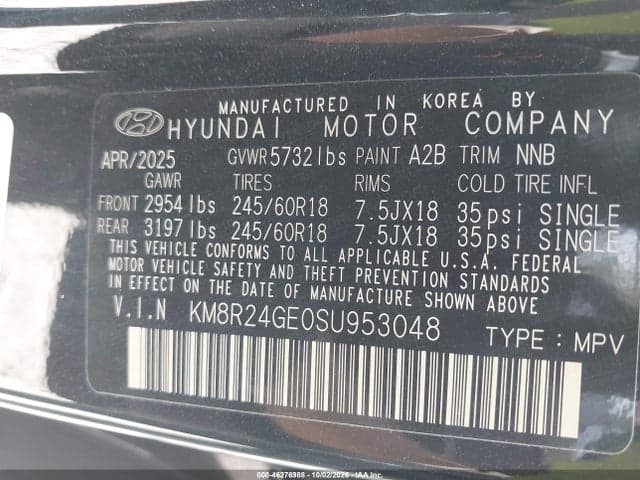 2025 HYUNDAI PALISADE SEL 9