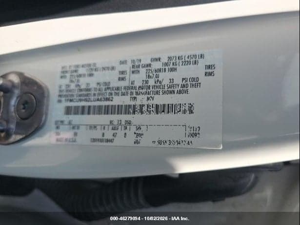 2020 FORD ESCAPE SEL 8