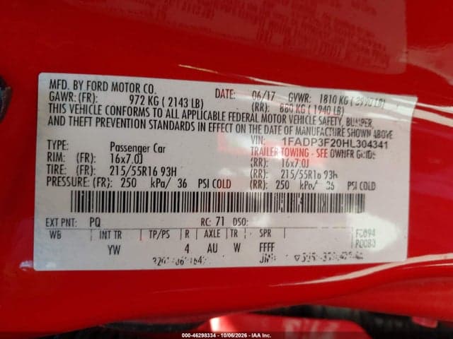 2017 FORD FOCUS SE 9