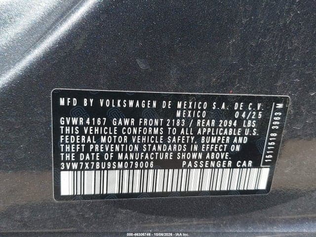 2025 VOLKSWAGEN JETTA 1.5T SE 9