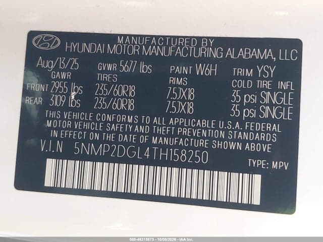 2026 HYUNDAI SANTA FE SEL 9