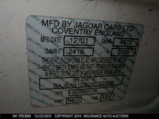 2002 JAGUAR X-TYPE 2.5 9
