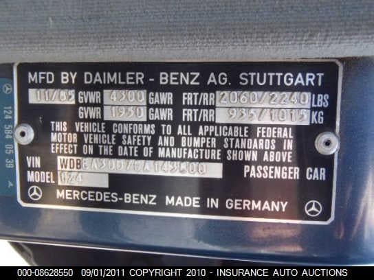 1986 MERCEDES-BENZ BENZ E300 9