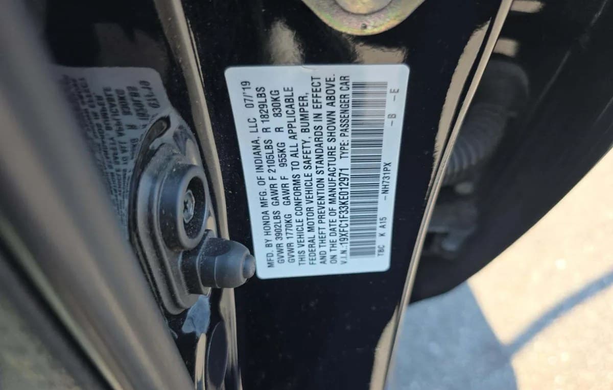 2019 HONDA CIVIC EX 3