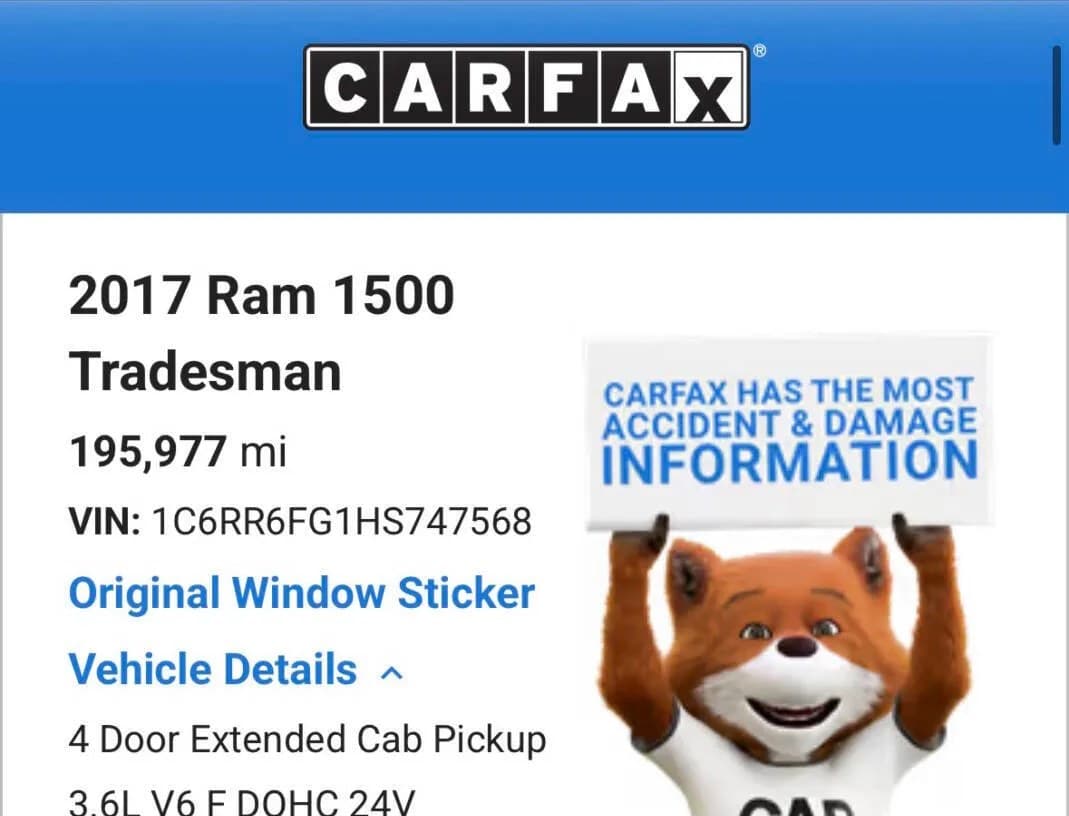 2017 RAM 1500 TRADESMAN EXTENDED CAB MEDIUM BED 4