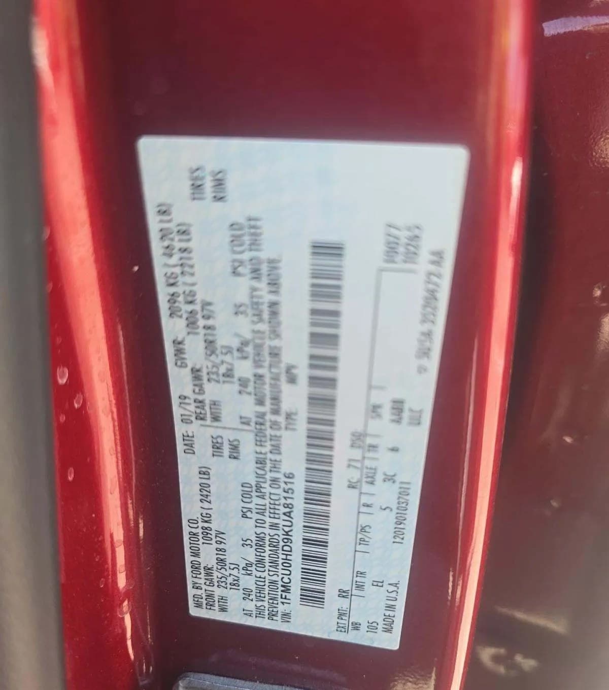 2019 FORD ESCAPE SEL 3