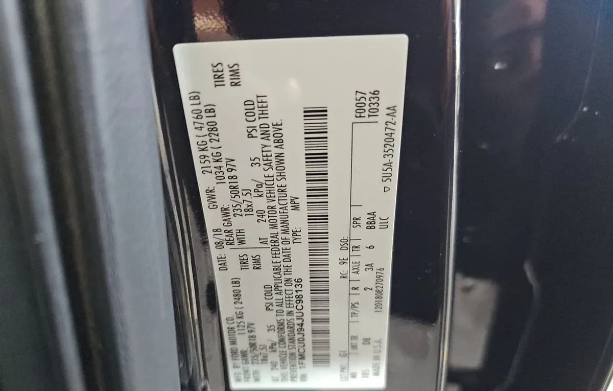 2018 FORD ESCAPE Titanium 6