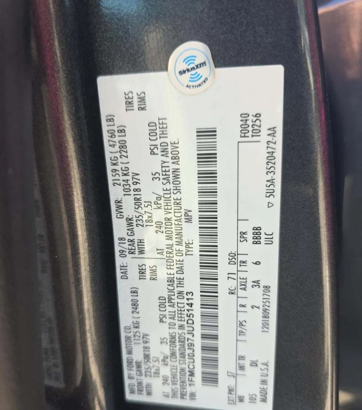 2018 FORD ESCAPE TITANIUM 3