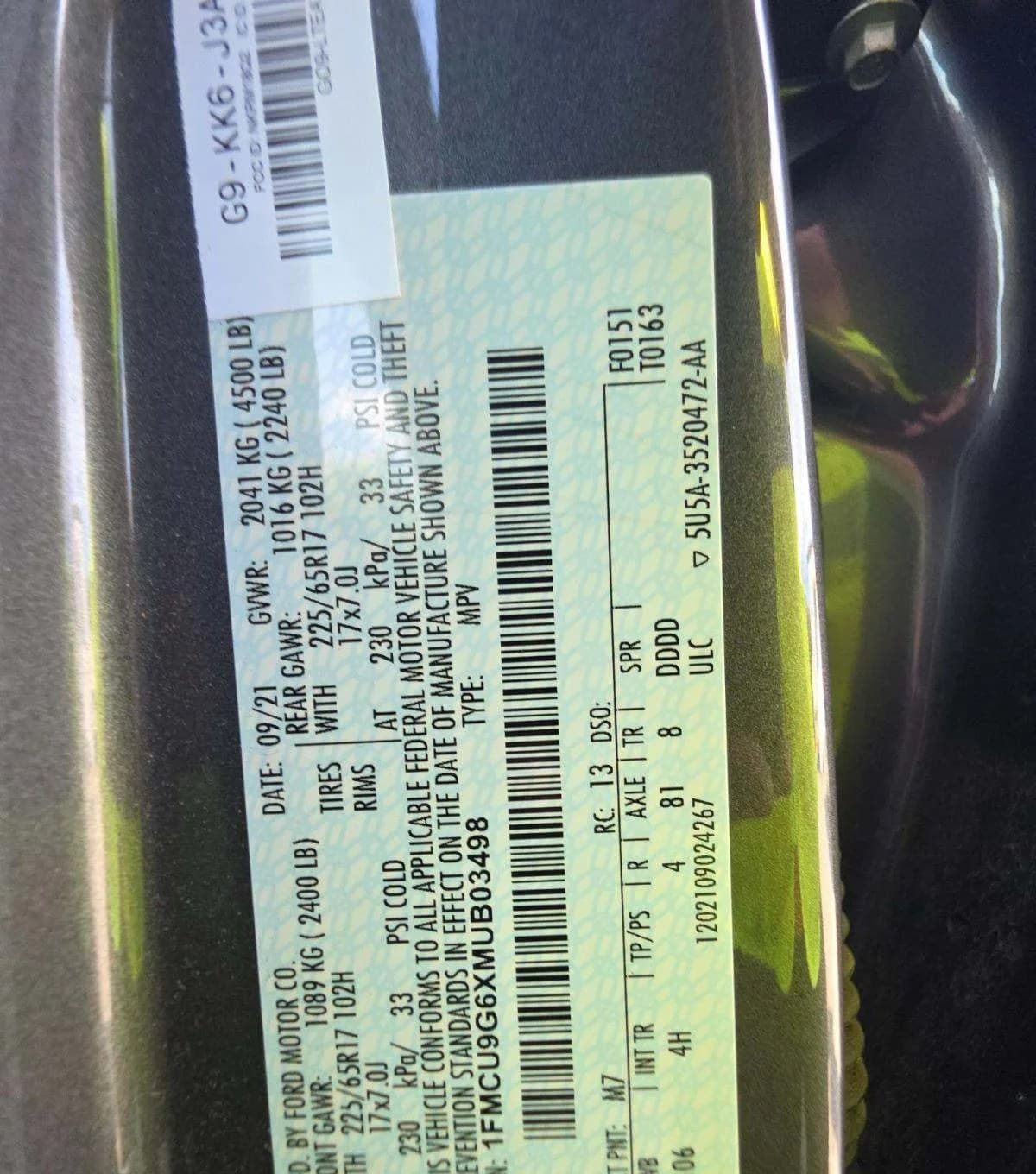 2021 FORD ESCAPE SE 3