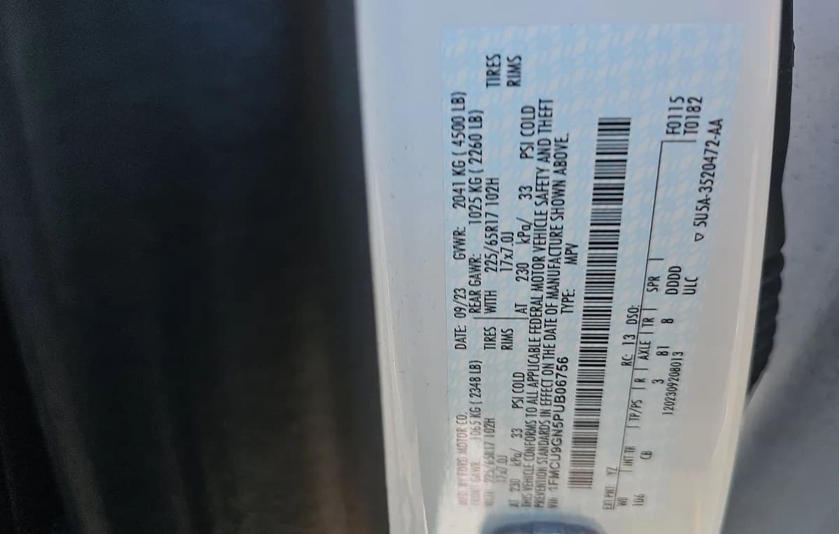 2023 FORD ESCAPE ACTIVE 7