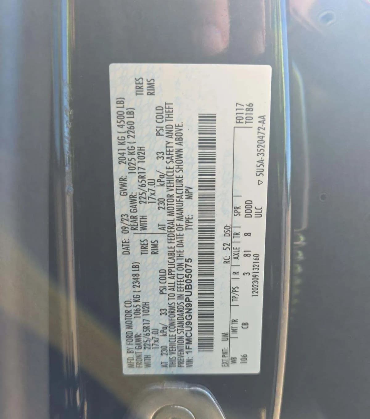 2023 FORD ESCAPE Active 3