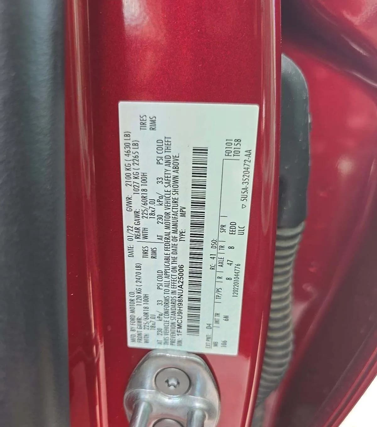 2022 FORD ESCAPE SEL 3