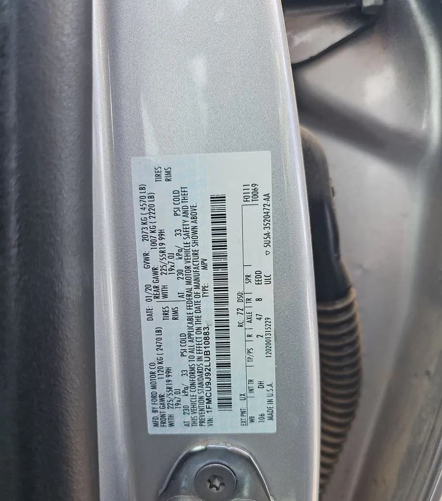 2020 FORD ESCAPE Titanium 6