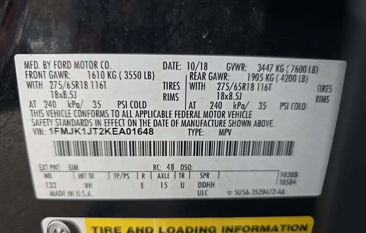 2019 FORD EXPEDITION MAX XLT 3