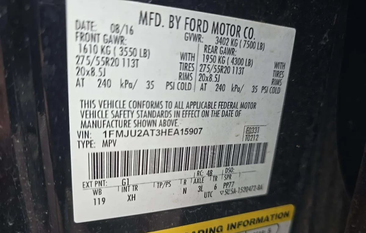 2017 FORD EXPEDITION Limited 2