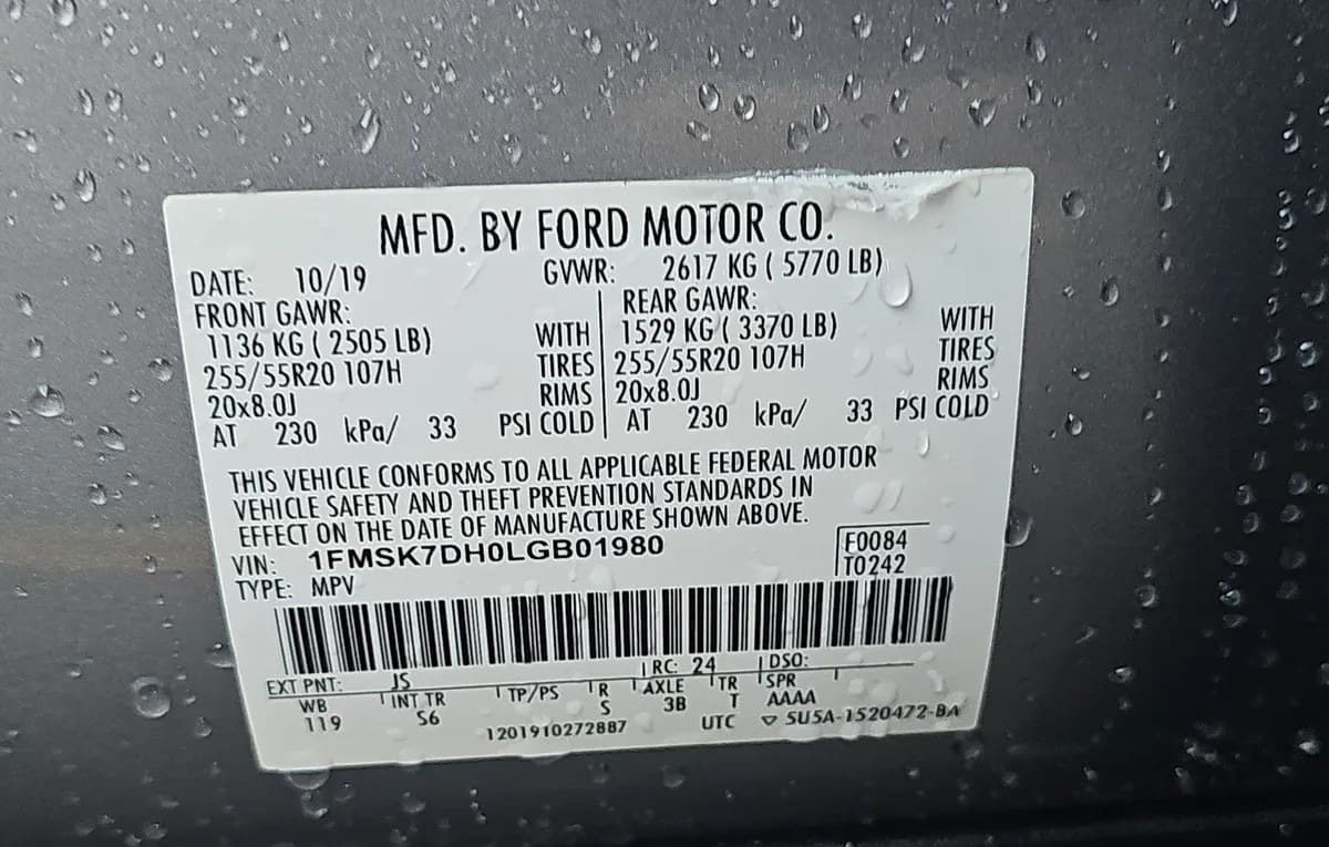 2020 FORD EXPLORER XLT 6
