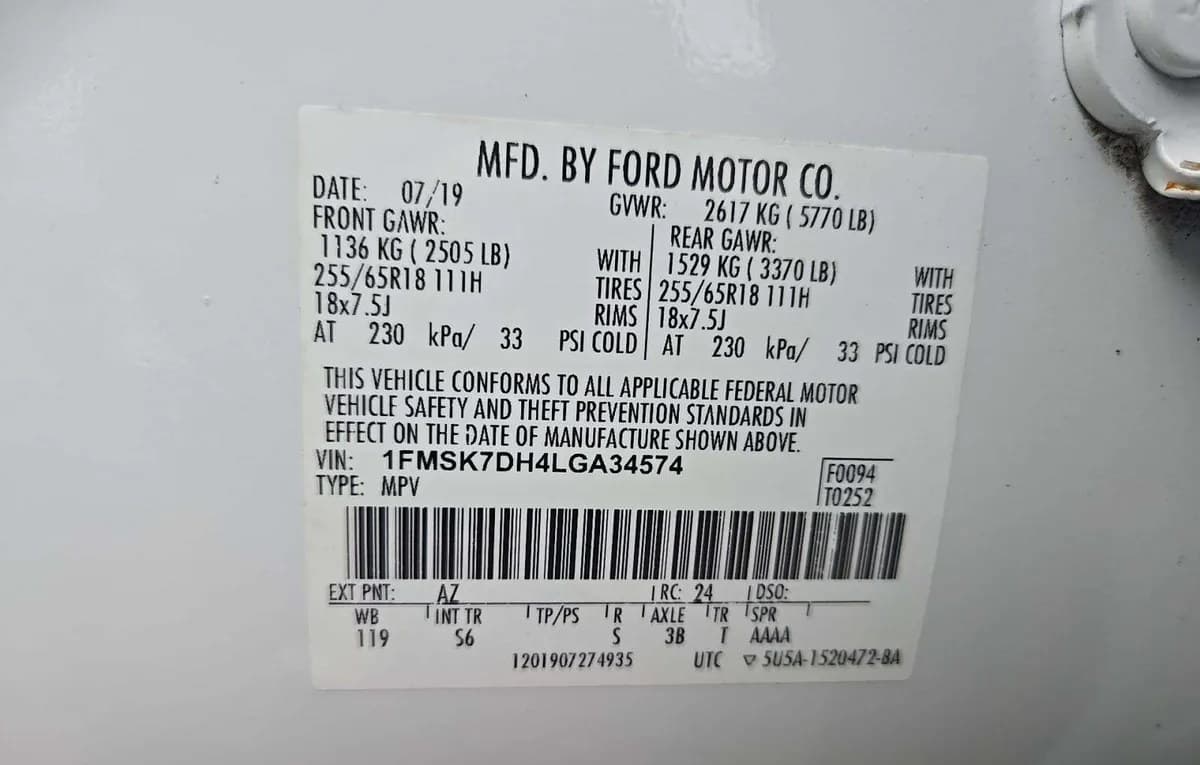 2020 FORD EXPLORER XLT 3