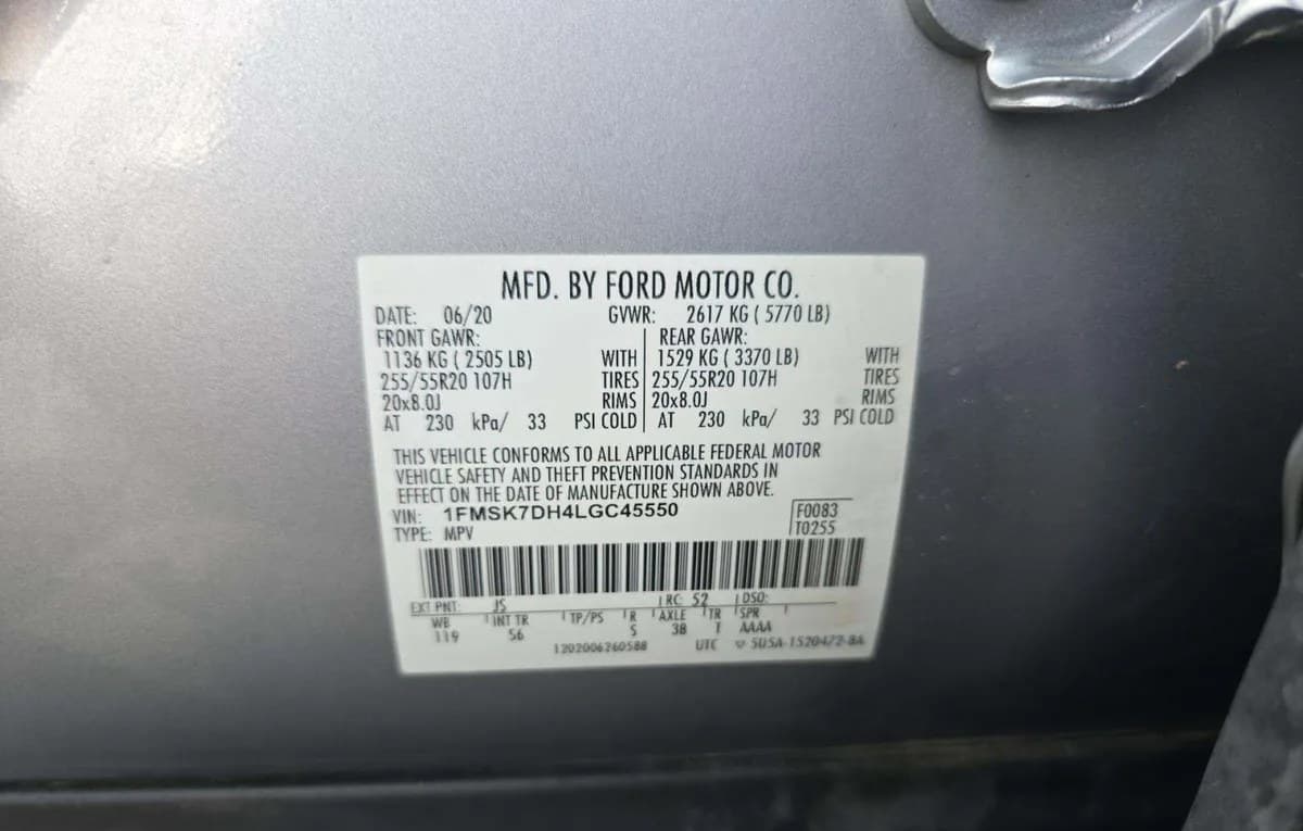 2020 FORD EXPLORER XLT 3