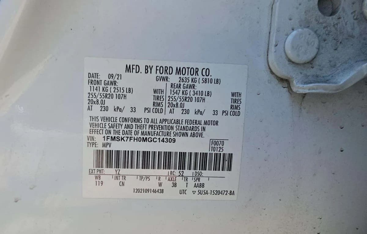 2021 FORD EXPLORER Limited 3