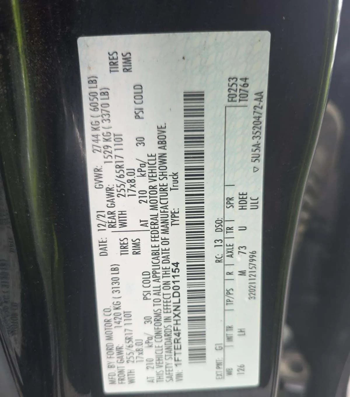 2022 FORD RANGER XLT CREW CAB MEDIUM BED 3