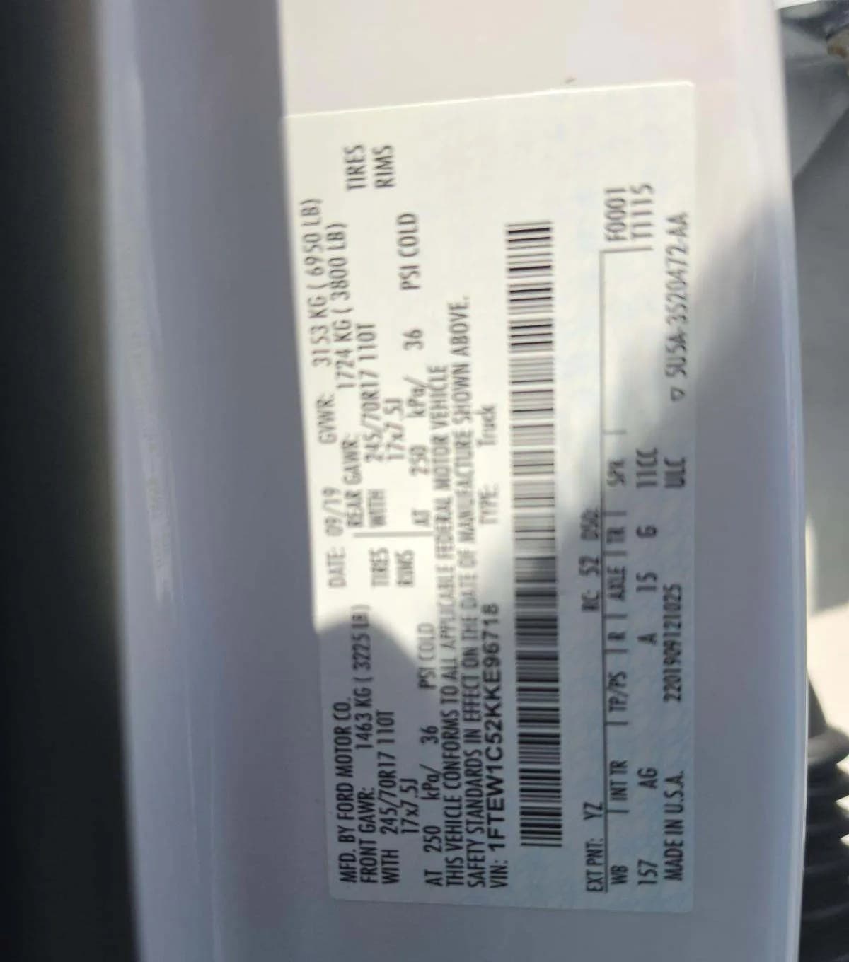 2019 FORD F-150 XL CREW CAB MEDIUM BED 3