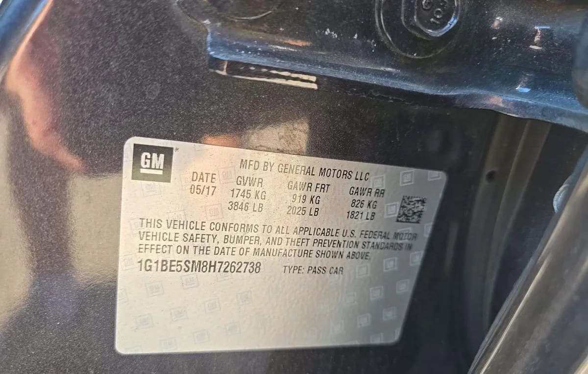 2017 CHEVROLET CRUZE LT 3