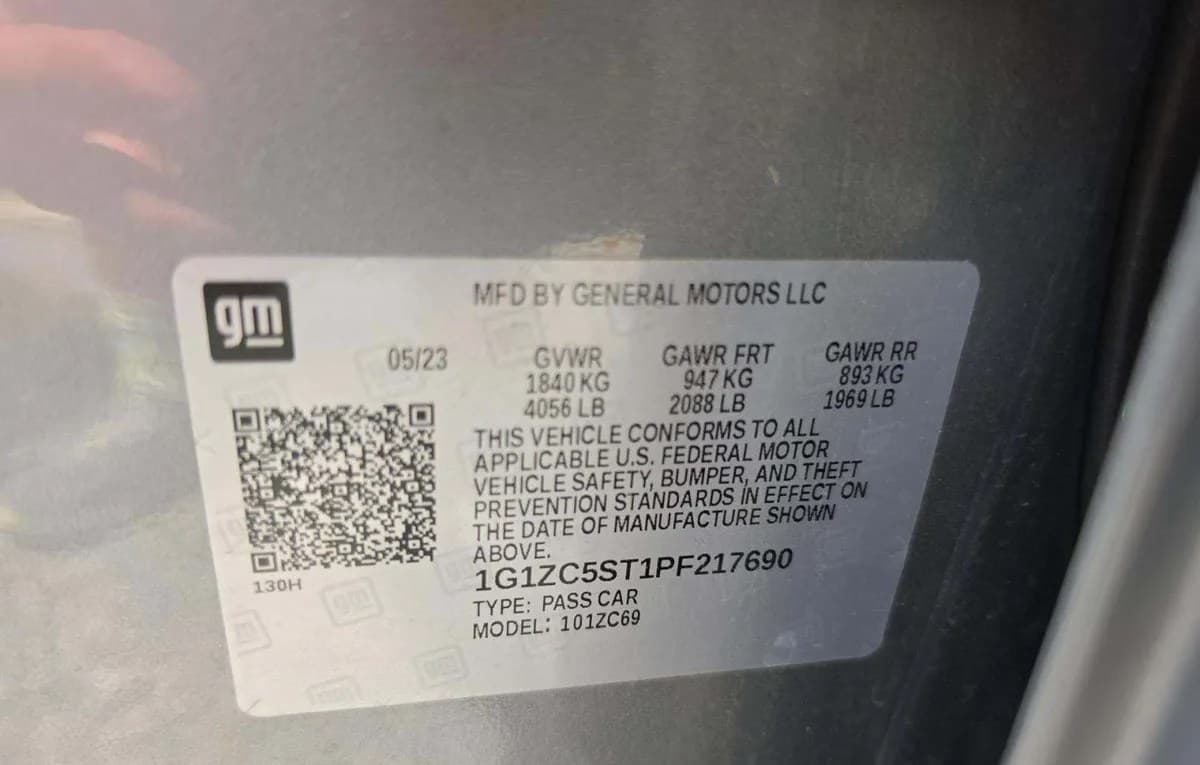 2023 CHEVROLET MALIBU LS 3