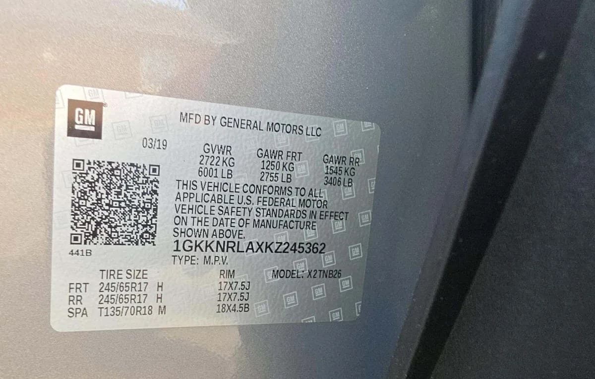 2019 GMC ACADIA SLE-1 3SA 3