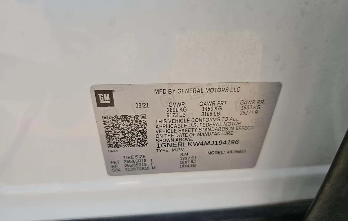 2021 CHEVROLET TRAVERSE LS 3