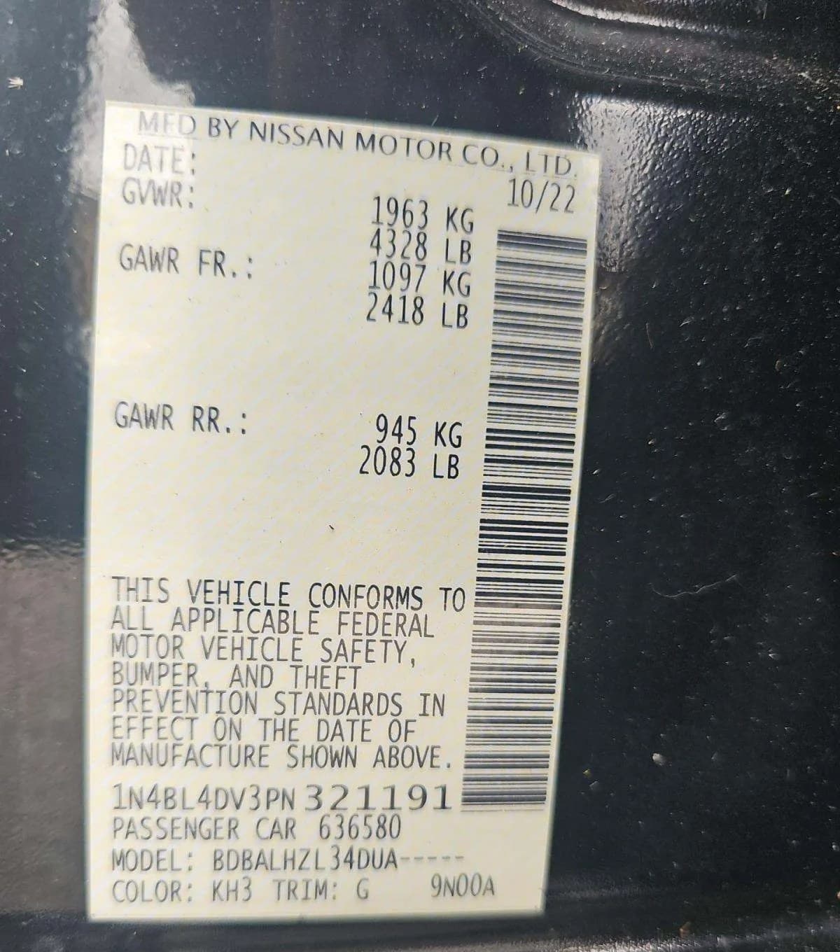 2023 NISSAN ALTIMA 2.5 SV 3