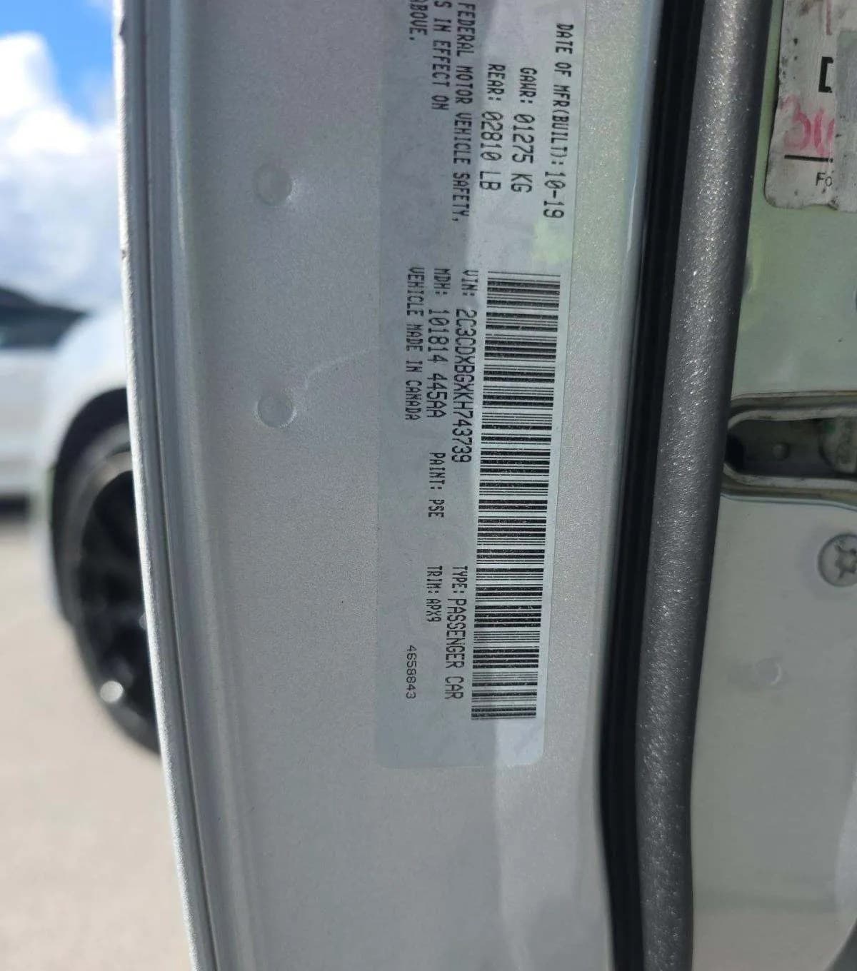 2019 DODGE CHARGER SXT 3