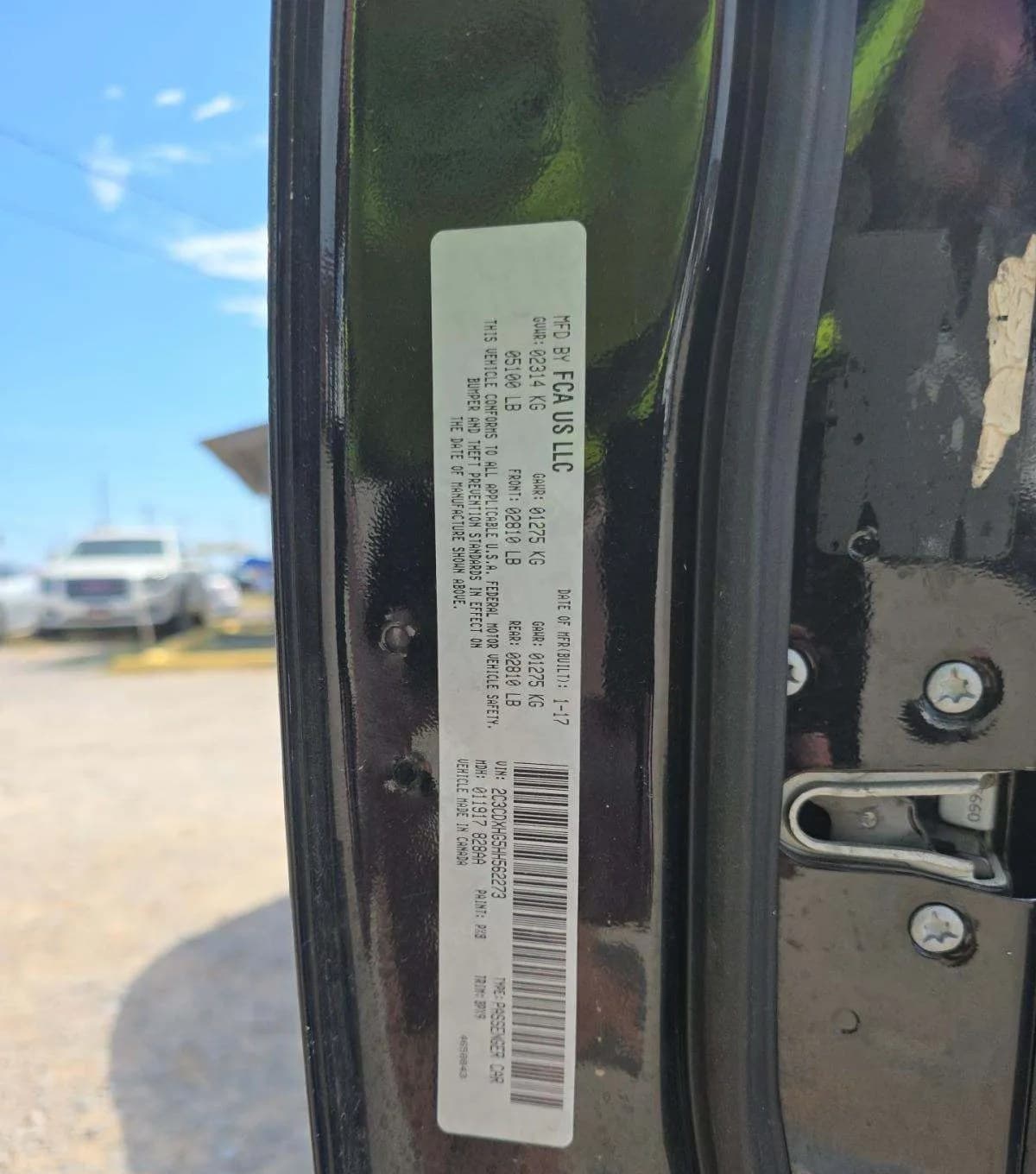 2017 DODGE CHARGER SXT 3