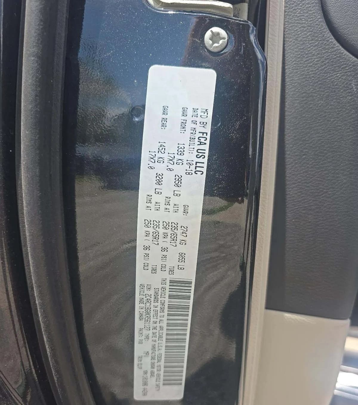 2019 CHRYSLER PACIFICA TOURING L 121.6" WB 3