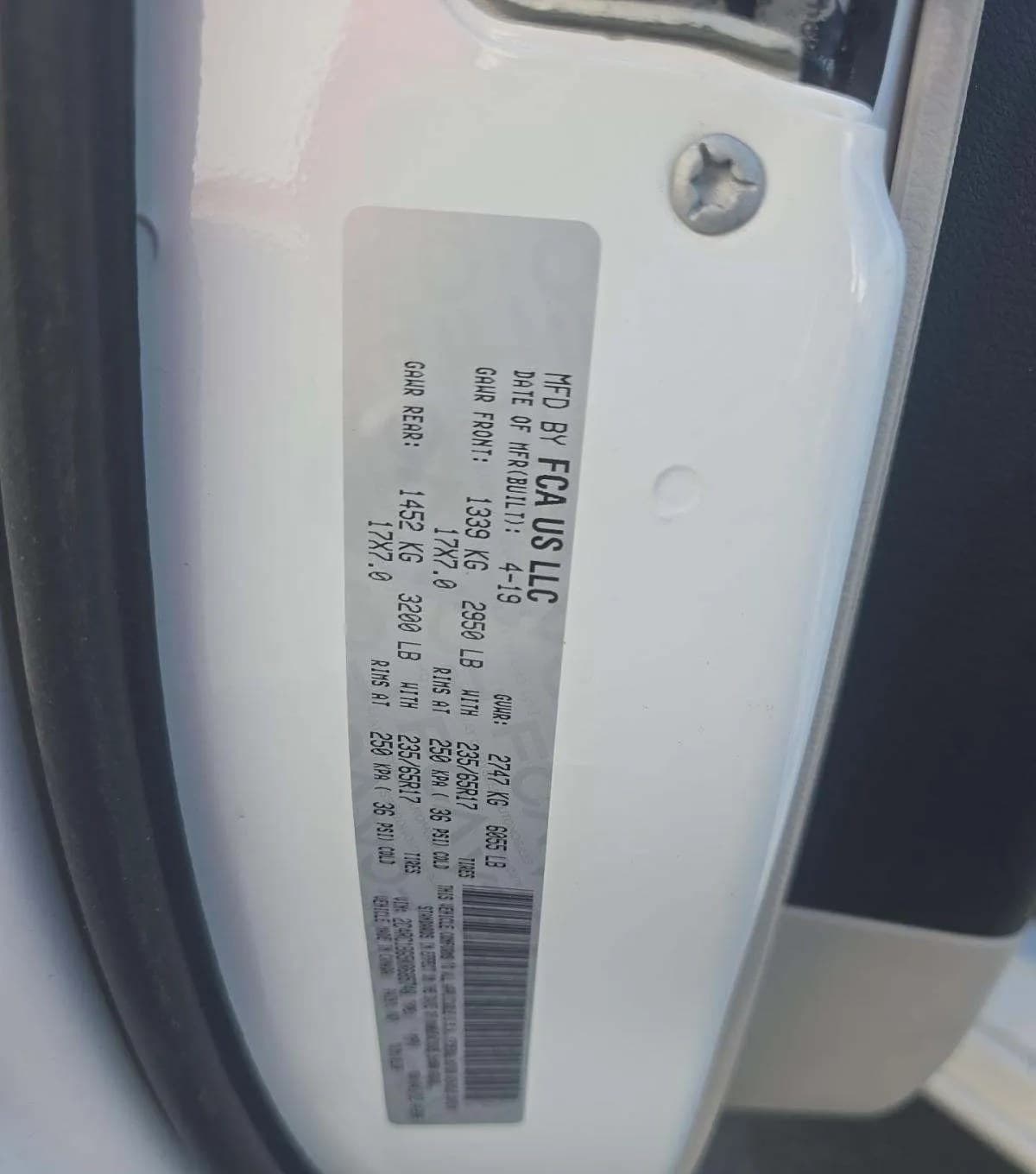 2019 CHRYSLER PACIFICA TOURING L 121.6" WB 3
