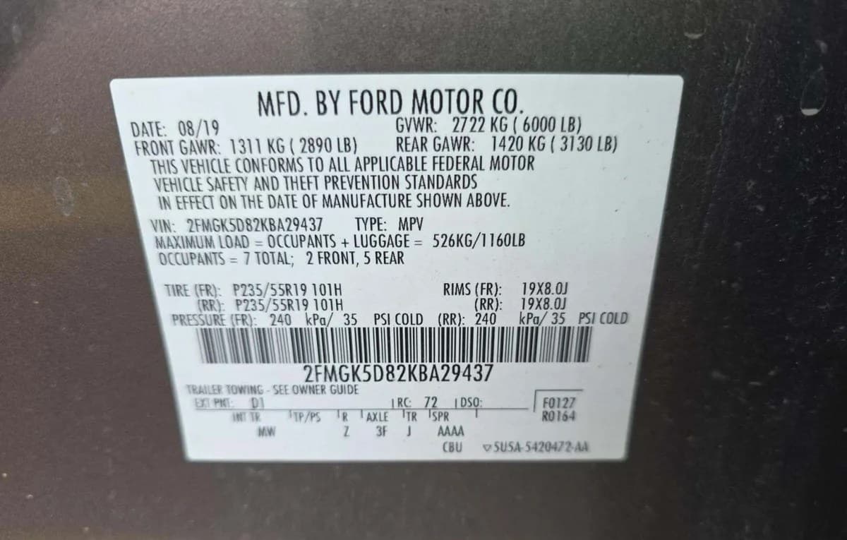 2019 FORD FLEX Limited 3