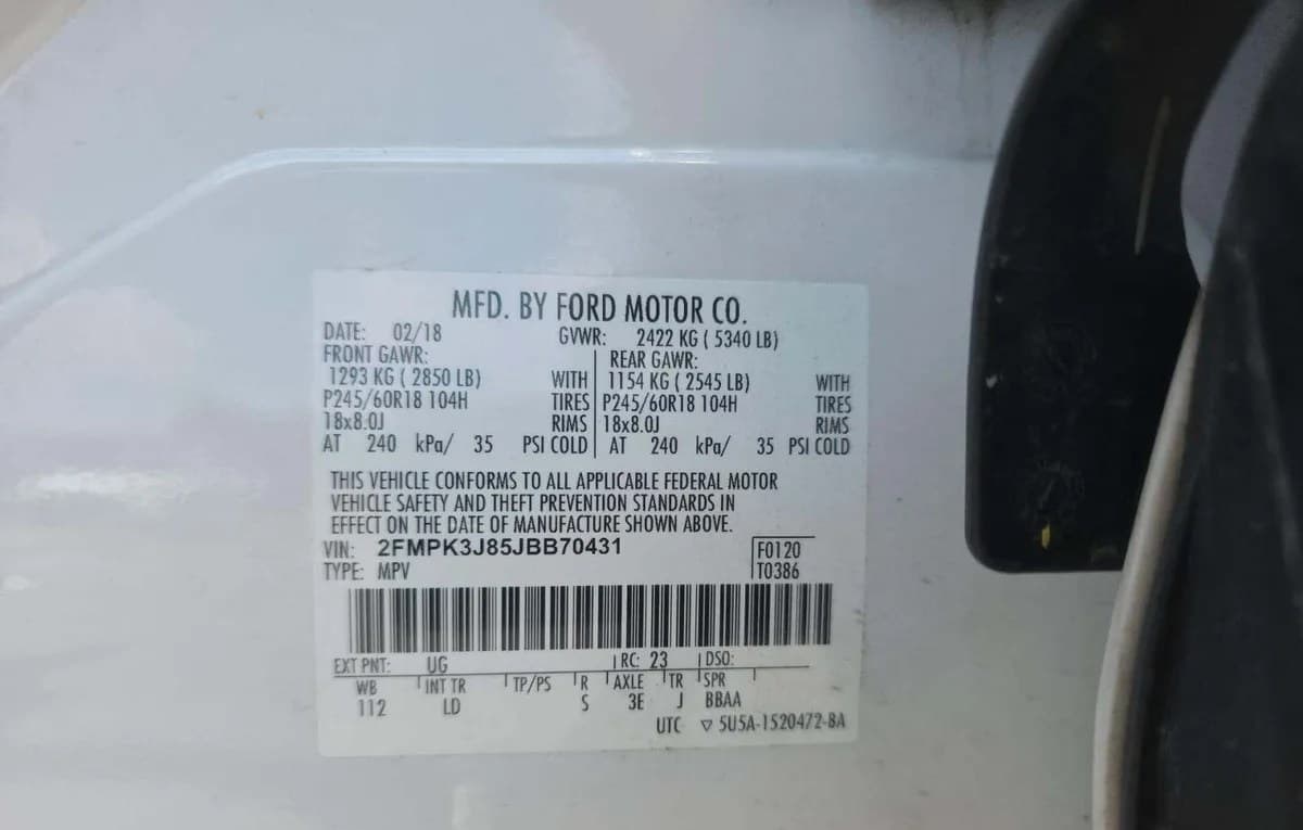 2018 FORD EDGE SEL 3