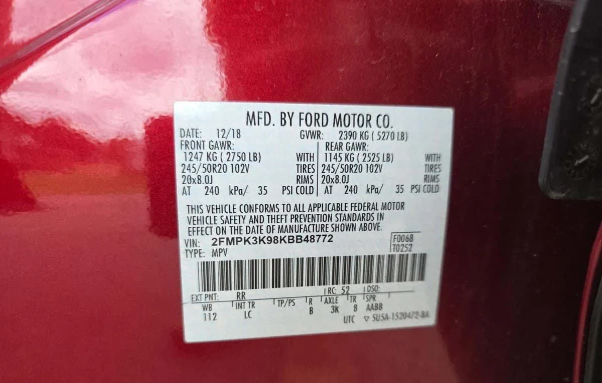 2019 FORD EDGE TITANIUM 3