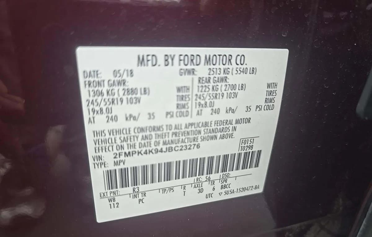2018 FORD EDGE Titanium 3