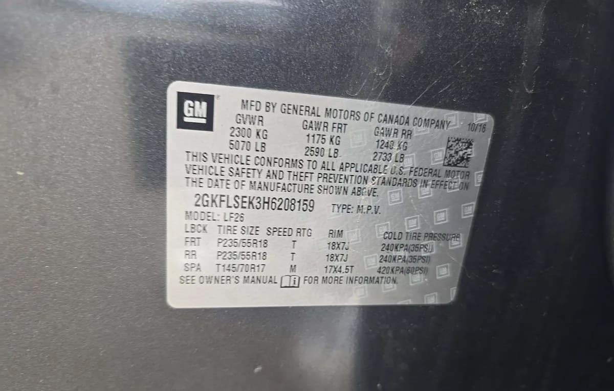 2017 GMC TERRAIN SLE 2